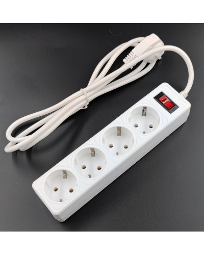 SP4W-518 GARDA. Сетевой фильтр 4 розетки,1,8м, белый. 5bites в Саранске