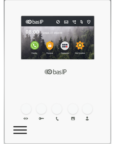 AU-04LA (AU-04L) WHITE. Монитор IP-домофона. BAS-IP в Саранске