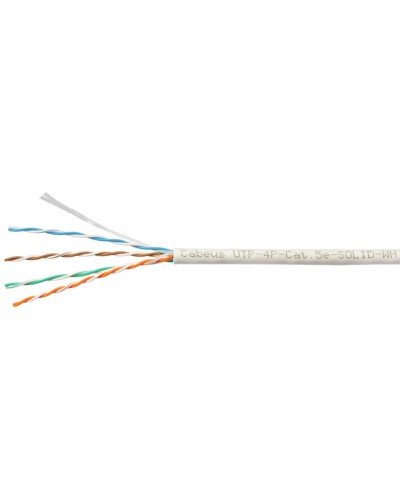 UTP-4P-Cat.5e-SOLID-WH-100 (7471c-5). Кабель «витая пара» (LAN) для структурированных систем связи. CABEUS в Саранске