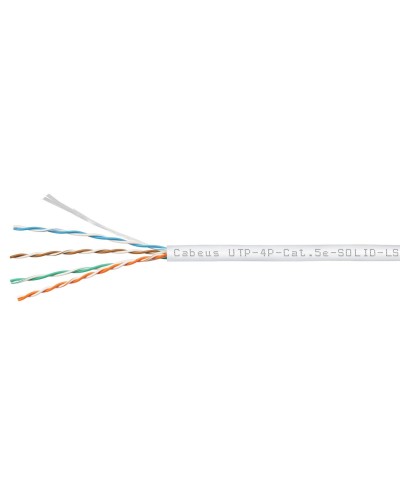 UTP-4P-Cat.5e-SOLID-LSZH-WH (9782c). Кабель «витая пара» (LAN) для структурированных систем связи. CABEUS в Саранске