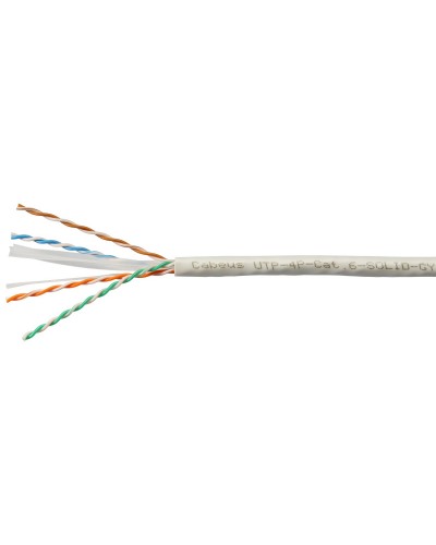 UTP-4P-Cat.6-SOLID-LSZH-GY-100 (11108c-5). Кабель «витая пара» (LAN) для структурированных систем связи. CABEUS в Саранске