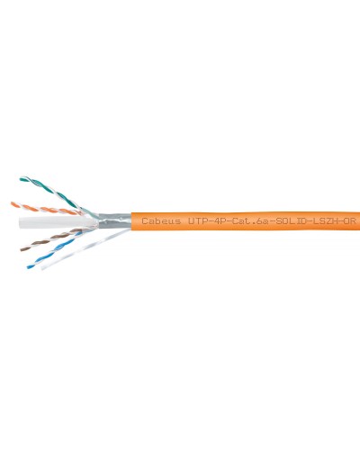 UTP-4P-Cat.6a-SOLID-LSZH-OR (11374c). Кабель «витая пара» (LAN) для структурированных систем связи. CABEUS в Саранске