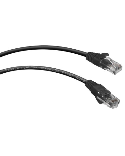 PC-UTP-RJ45-Cat.5e-0.3m-BK (7658c), чёрный. Патч-корд медный. CABEUS в Саранске