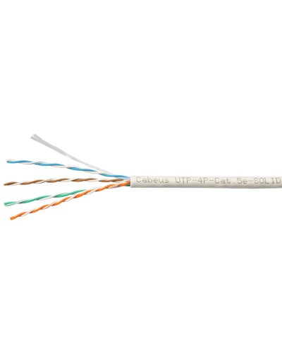 UTP-4P-Cat.5e-SOLID-LSLTx-GY-100 (10945c-5). Кабель «витая пара» (LAN) для структурированных систем связи. CABEUS в Саранске