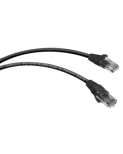 PC-UTP-RJ45-Cat.6-3m-BK (8666c), чёрный. Патч-корд медный. CABEUS в Саранске