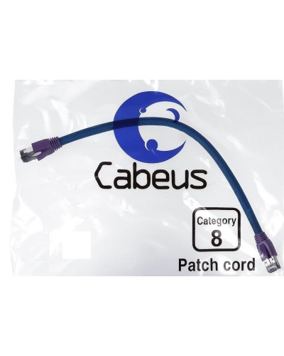 PC-SSTP-RJ45-Cat.8-1m-LSZH (9701c), серый. Патч-корд медный. CABEUS в Саранске