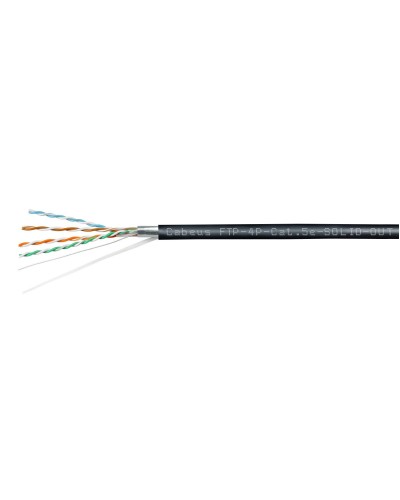 FTP-4P-Cat.5e-SOLID-OUT-LSZH-UV-100 (7176c-5). Кабель «витая пара» (LAN) для структурированных систем связи. CABEUS в Саранске