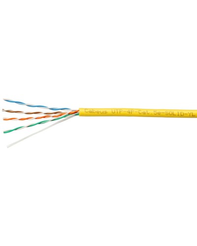 UTP-4P-Cat.5e-SOLID-YL-100 (7251c-5). Кабель «витая пара» (LAN) для структурированных систем связи. CABEUS в Саранске
