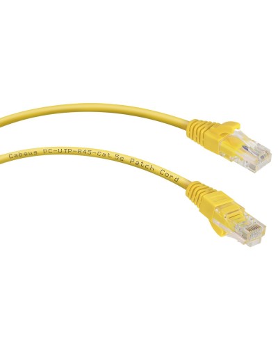 PC-UTP-RJ45-Cat.5e-0.3m-YL (7663c), желтый. Патч-корд медный. CABEUS в Саранске
