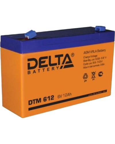 Delta DTM 612. Аккумулятор герметичный свинцово-кислотный. Delta в Саранске