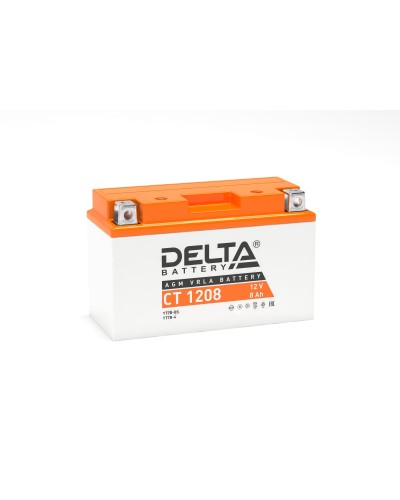 Delta CT 1208. Аккумулятор герметичный свинцово-кислотный стартерный. Delta в Саранске