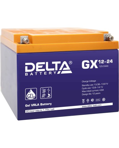 Delta GX 12-24. Аккумулятор герметичный свинцово-кислотный. Delta в Саранске