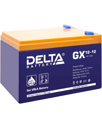 Delta GX 12-12. Аккумулятор герметичный свинцово-кислотный. Delta в Саранске