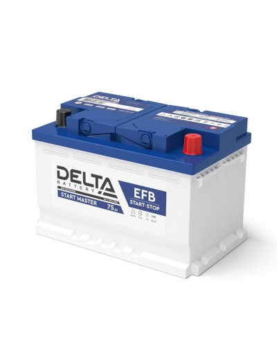 Delta START MASTER EFB 1275 (75 Ah). Аккумулятор автомобильный герметичный свинцово-кислотный. Delta в Саранске