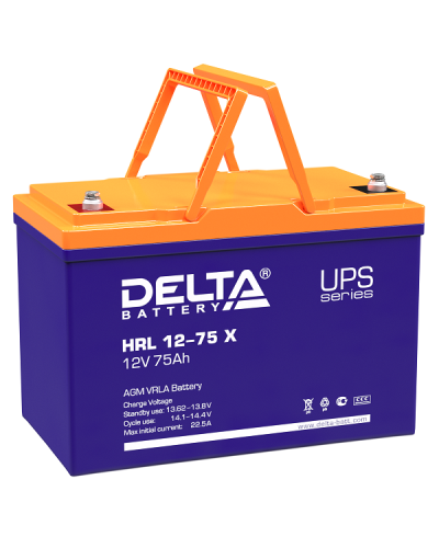Delta HRL 12-75 X. Аккумулятор герметичный свинцово-кислотный. Delta в Саранске