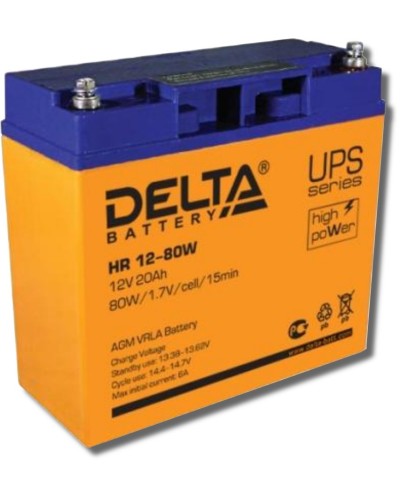 Delta HR 12-80 W. Аккумулятор герметичный свинцово-кислотный. Delta в Саранске