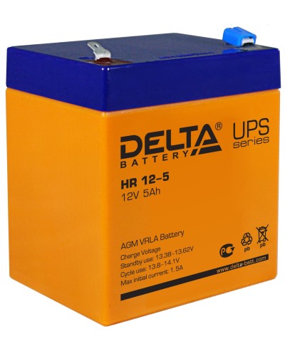 Delta HR 12-5. Аккумулятор герметичный свинцово-кислотный. Delta в Саранске
