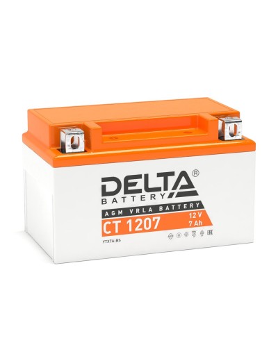 Delta CT 1207. Аккумулятор герметичный свинцово-кислотный стартерный. Delta в Саранске