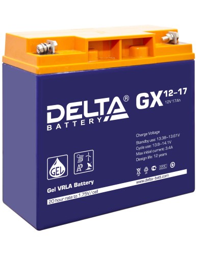 Delta GX 12-17. Аккумулятор герметичный свинцово-кислотный. Delta в Саранске
