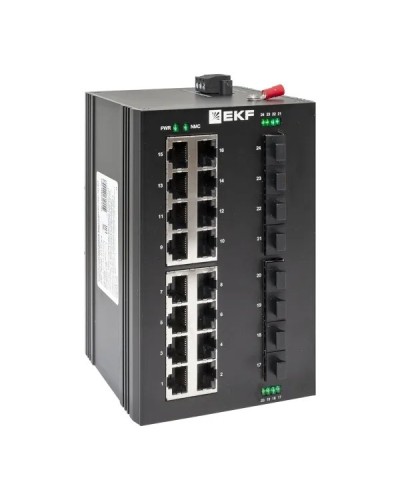 TSX-U-8GX/SFP-16GT. Промышленный неуправляемый коммутатор. EKF в Саранске