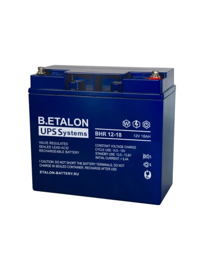 B.ETALON BHR 12-18. Аккумулятор герметичный свинцово-кислотный. ETALON в Саранске
