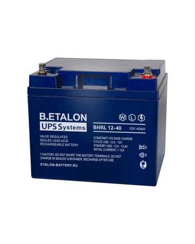B.ETALON BHRL 12-40. Аккумулятор герметичный свинцово-кислотный. ETALON в Саранске