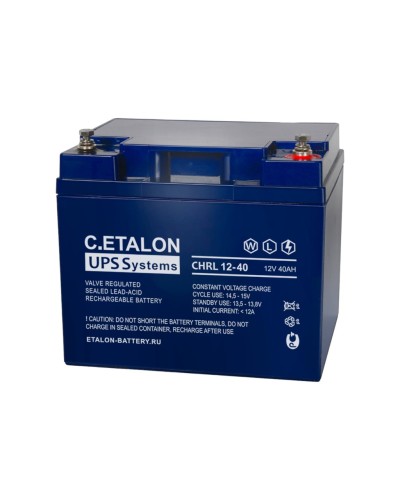 C.ETALON CHRL 12-40. Аккумулятор герметичный свинцово-кислотный. ETALON в Саранске