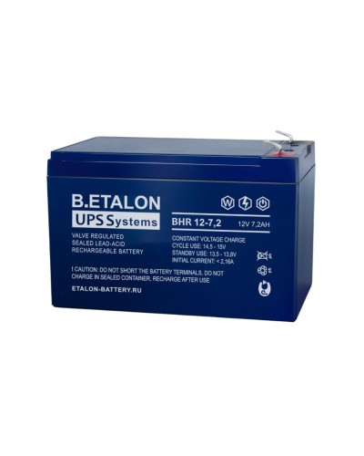 B.ETALON BHR 12-7,2. Аккумулятор герметичный свинцово-кислотный. ETALON в Саранске