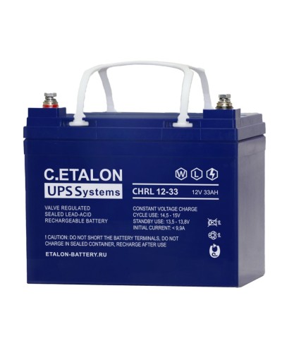 C.ETALON CHRL 12-33. Аккумулятор герметичный свинцово-кислотный. ETALON в Саранске