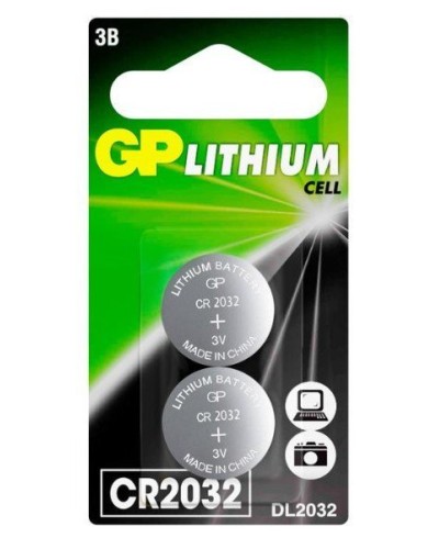 GP Lithium CR2032 (GP CR2032-2CRU2), упак. 2 шт. БЛИСТЕР. Литиевые дисковые батарейки. GP Batteries в Саранске