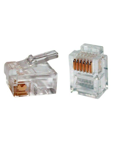 PLUG-6P6C-P-C2-100 (100 шт). Разъем RJ-12. Hyperline в Саранске