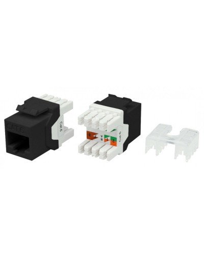 KJ8-8P8C-C6-180-BK. Вставка Keystone Jack RJ-45. Hyperline в Саранске