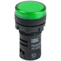 Лампа AD22DS (LED) матрица D22мм зеленый 230В (BLS10-ADDS-230-K06). Светосигнальный индикатор. IEK