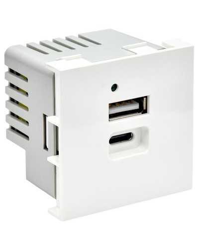 Розетка USB A+C 4,2А PRIMER РКЮ-25-40-П белый IEK (PR-KK40D-RU-0-2-AC-K01). Розетка USB. IEK в Саранске