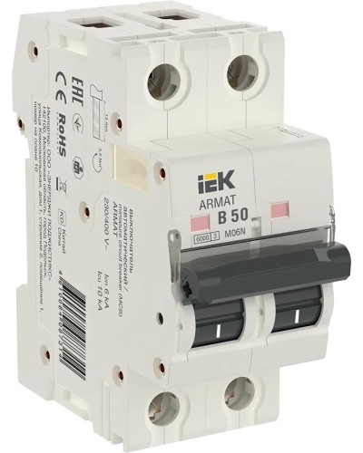 M06N 2P B 50А 6кА ARMAT (AR-M06N-2-B050). Автоматический выключатель. IEK в Саранске