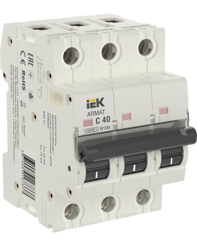 M10N 3P C 40А 10кА ARMAT (AR-M10N-3-C040). Автоматический выключатель. IEK в Саранске
