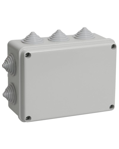 Коробка распаячная КМ41241 150х110х70 открытой проводки IP44 10 гермовводов серая (UKO10-150-110-070-K41-44). Коробка распаячная безгалогенная (HF). IEK в Саранске