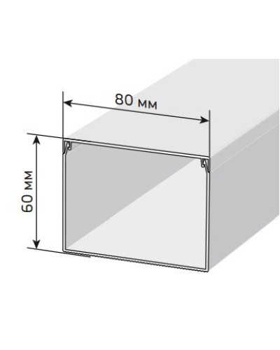 Короб 80х60 ЭЛЕКОР (CKK10-080-060-1-K01-008). Кабель-канал с двойным замком. IEK в Саранске