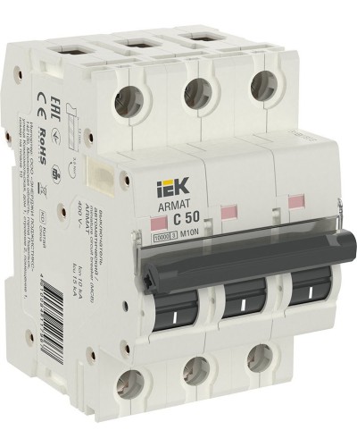 M10N 3P C 50А 10кА ARMAT (AR-M10N-3-C050). Автоматический выключатель. IEK в Саранске