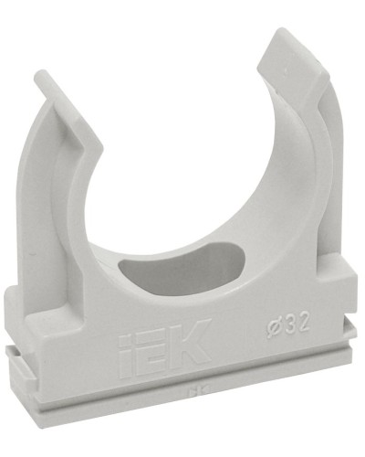 Держатель с защёлкой D32 серый ELASTA (50 шт) (CTA10D-CF32-K41-050). Держатель с защёлкой. IEK в Саранске