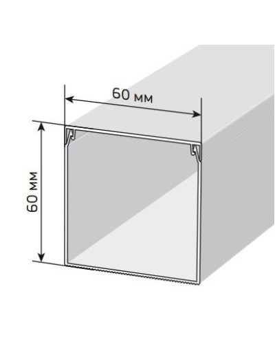 Короб 60х60 ЭЛЕКОР (CKK10-060-060-1-K01). Кабель-канал с двойным замком. IEK в Саранске