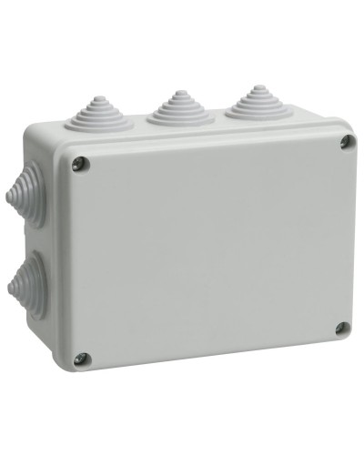 Коробка распаячная КМ41242 150х110х70 открытой проводки IP55 10 гермовводов серая (UKO10-150-110-070-K41-55). Коробка распаячная безгалогенная (HF). IEK в Саранске