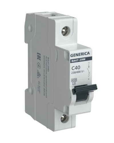 GENERICA ВА47-29М 1P C 40А 4,5кА (MVA21-1-040-C-G). Автоматический выключатель. IEK в Саранске