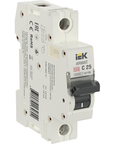 M10N 1P C 25А 10кА ARMAT (AR-M10N-1-C025). Автоматический выключатель. IEK в Саранске