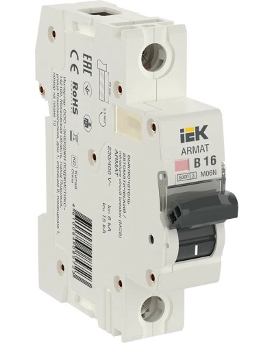 M06N 1P B 16А 6кА ARMAT (AR-M06N-1-B016). Автоматический выключатель. IEK в Саранске