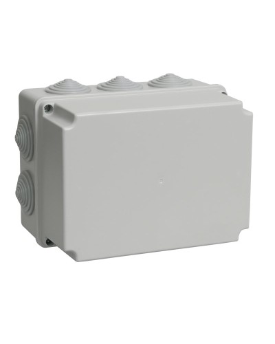 Коробка распаячная КМ41245 190х140х120 открытой проводки IP44 10 гермовводов серая (UKO10-190-140-120-K41-44). Коробка распаячная безгалогенная (HF). IEK в Саранске