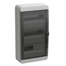 Корпус пластиковый КМПн-36 IP65 TEKFOR (TF5-KP72-N-36-65-K03-K02). Корпус модульный пластиковый черная прозрачная дверь. IEK