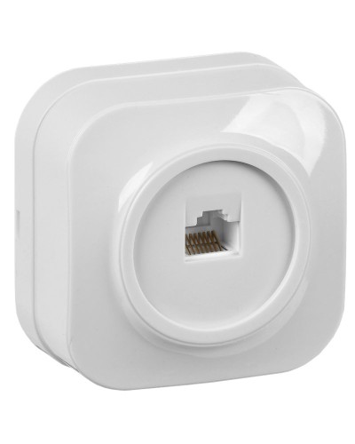 Розетка RJ45 кат.5E о/у РК10-ХБ белый IEK GLORY (EKH10-K01). Розетка компьютерная. IEK в Саранске