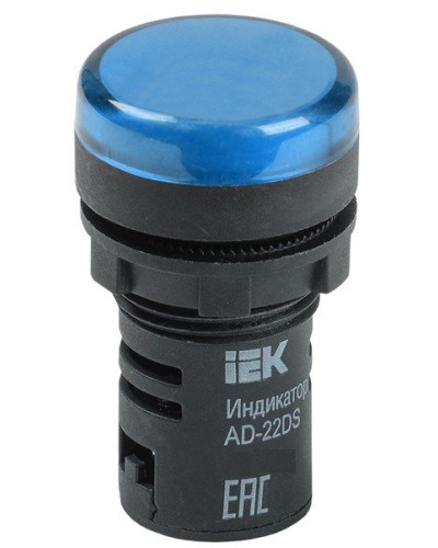 Лампа AD22DS (LED)матрица D22мм синий 230В (BLS10-ADDS-230-K07). Светосигнальный индикатор. IEK в Саранске