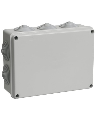 Коробка распаячная КМ41243 190х140х70 открытой проводки IP44 10 гермовводов серая (UKO11-190-140-070-K41-44). Коробка распаячная безгалогенная (HF). IEK в Саранске